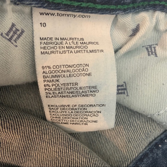 Tommy Hilfiger Blue Denim Jean Button Front Skirt - Picture 10 of 10